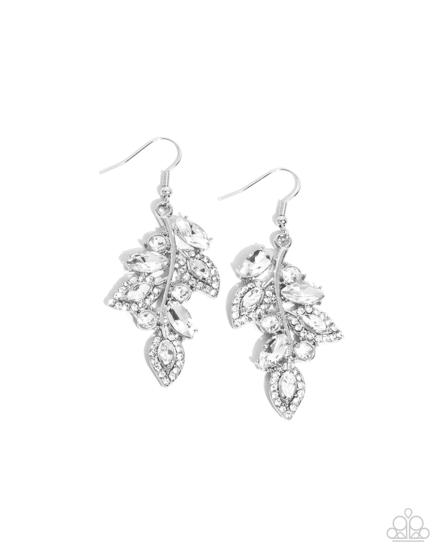 Paparazzi Accessories - Flourishing Feature - White Earrings