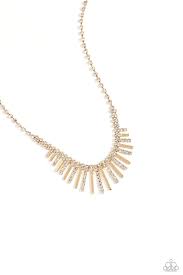 Paparazzi Accessories - Flare To Be Different - Gold Necklace