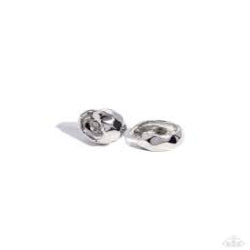 Paparazzi  Accessories - Patterned Past - Silver Earrings