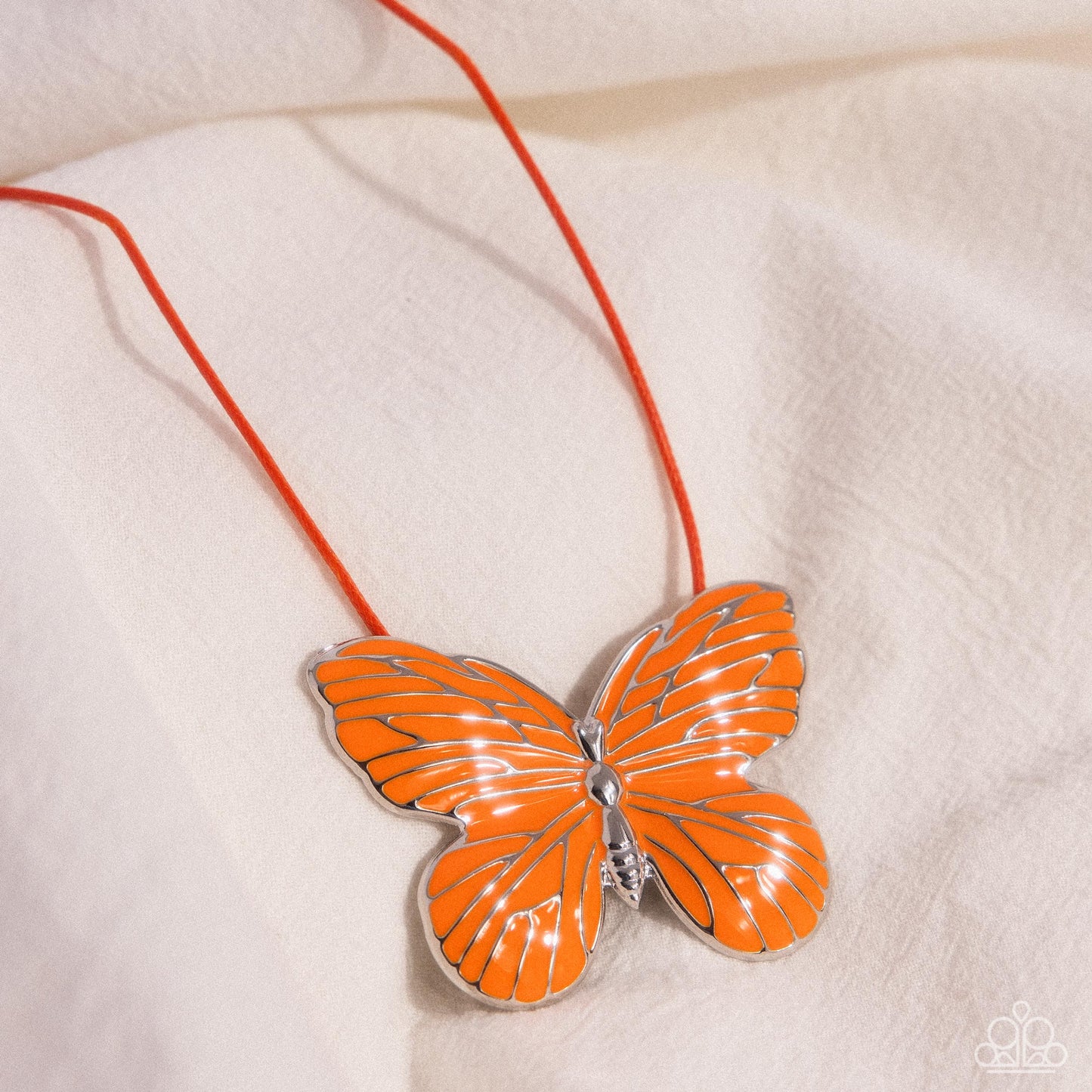 Paparazzi Accessories - Fluttering Fervor - Orange Necklace