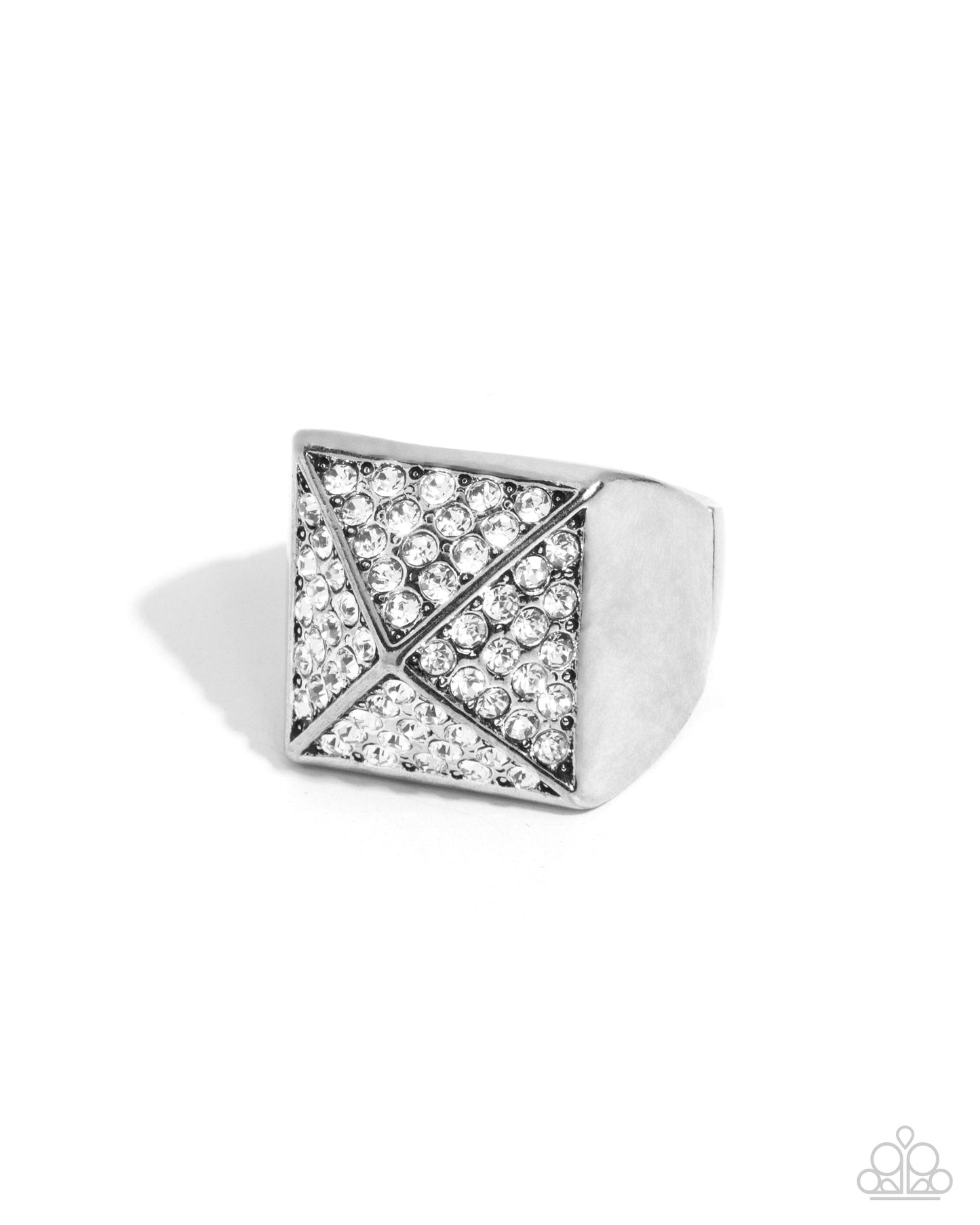 Paparazzi Accessories - Pyramidal Powerhouse - White Ring