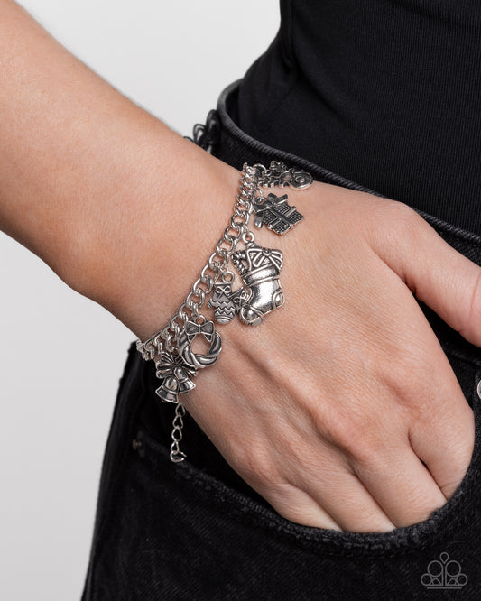 Paparazzi Accessories - Christmas Classic - Silver Bracelet