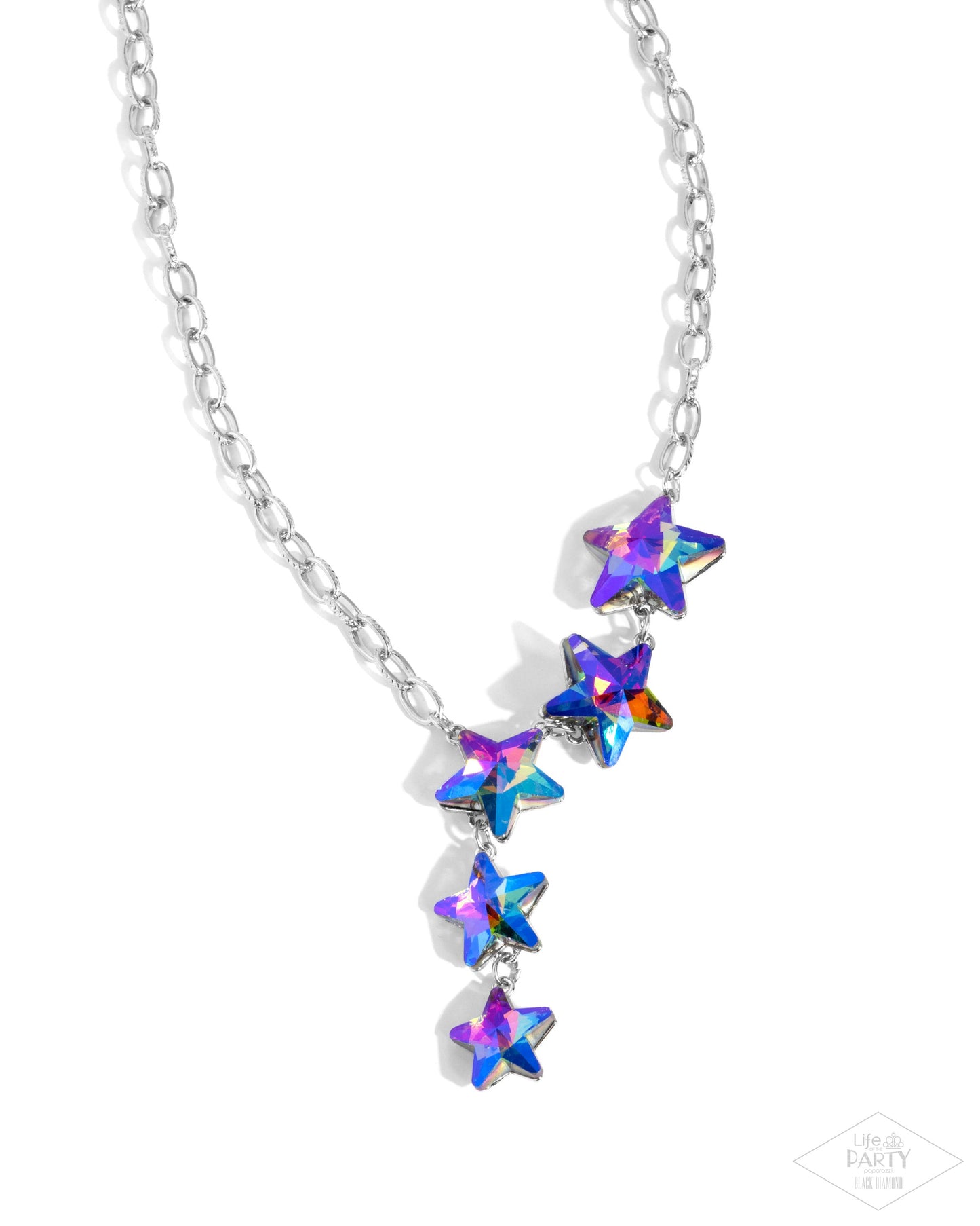 Paparazzi Accessories - Star-Crossed Sparkle - Oil Spill Necklace