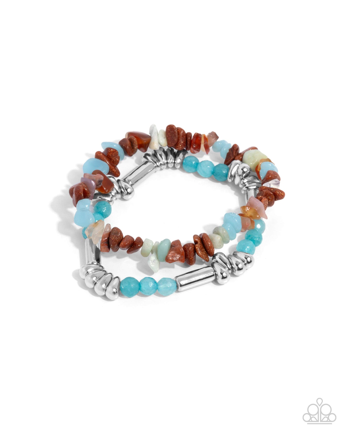 Paparazzi Accessories - Stony Sequence - Blue Bracelet