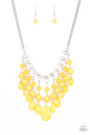 Paparazzi  Accessories - Social Network - Yellow Necklace