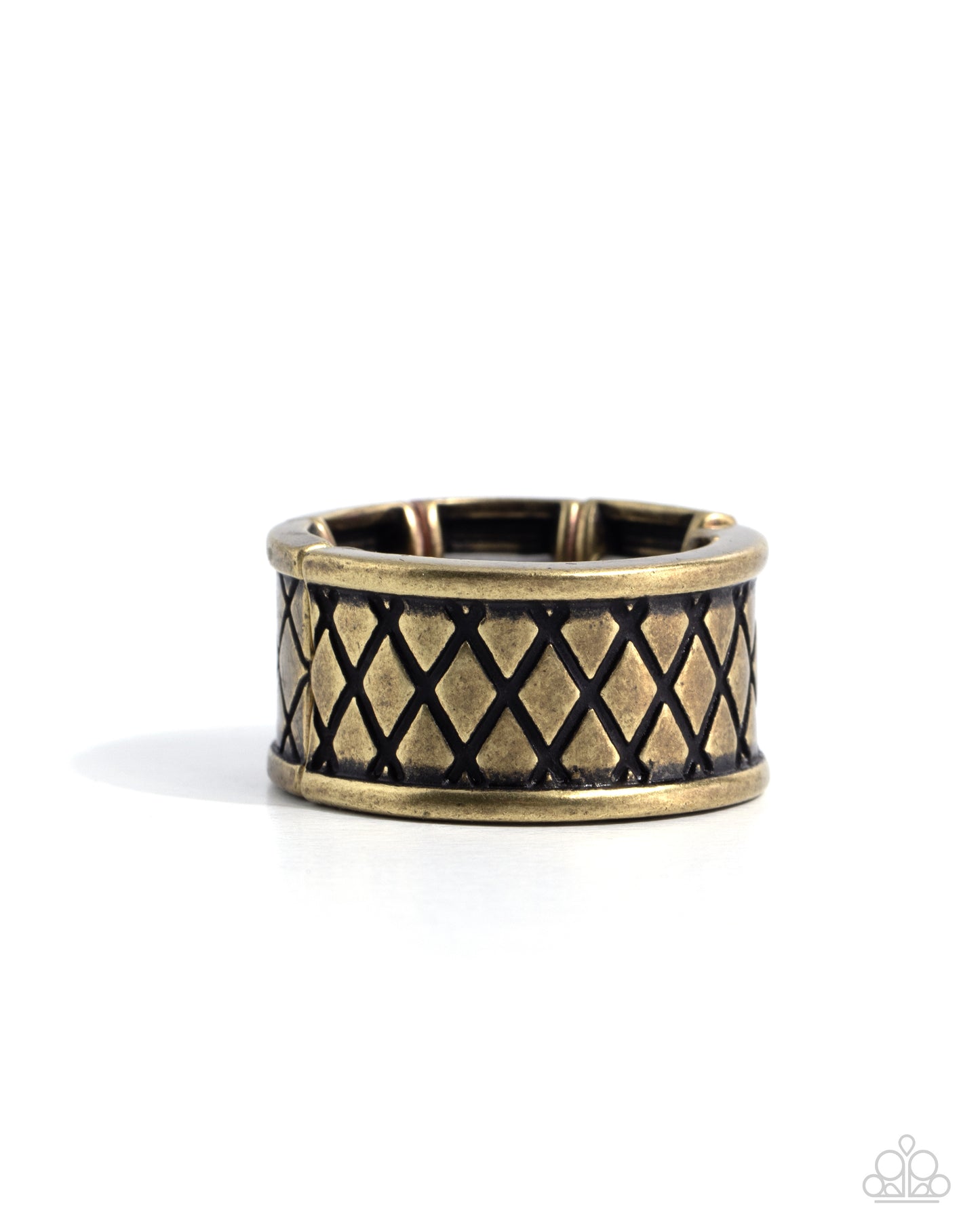 Paparazzi Accessories - Triple Crossed - Brass Ring