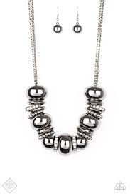 Paparazzi Accessories - Only The Brave - Gunmetal Necklace