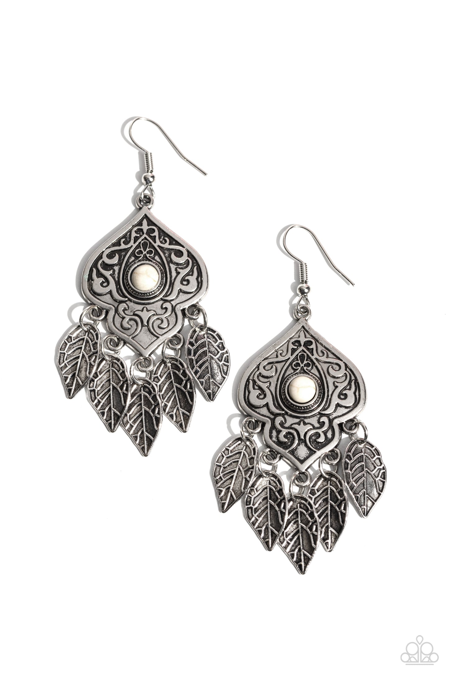 Paparazzi Accessories - Desert Canopy - White Earrings