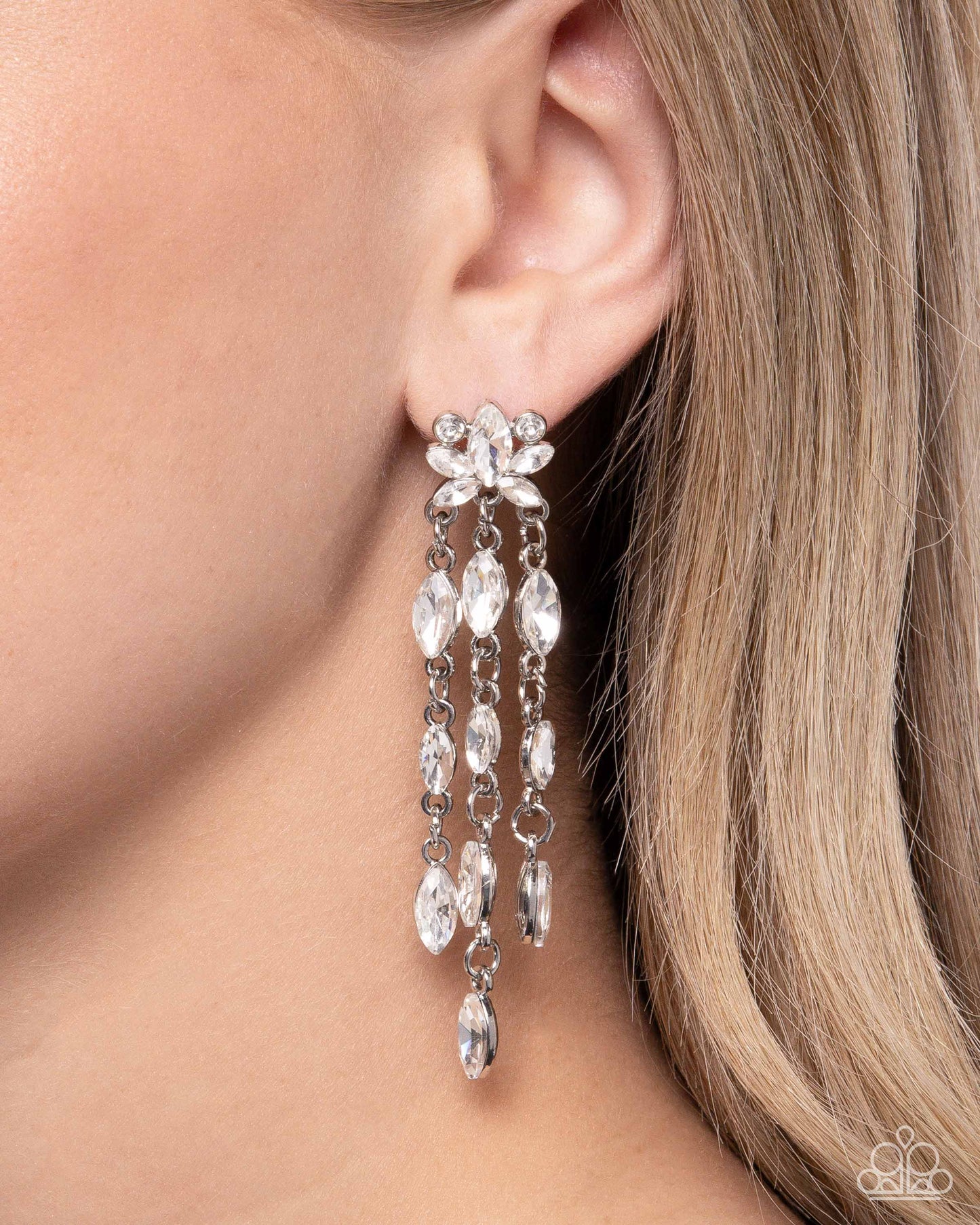 Paparazzi Accessories - Lively Lure - White Earrings