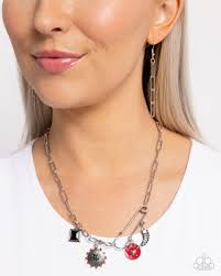 Paparazzi  Accessories - Trendy Trinket - Red Necklace