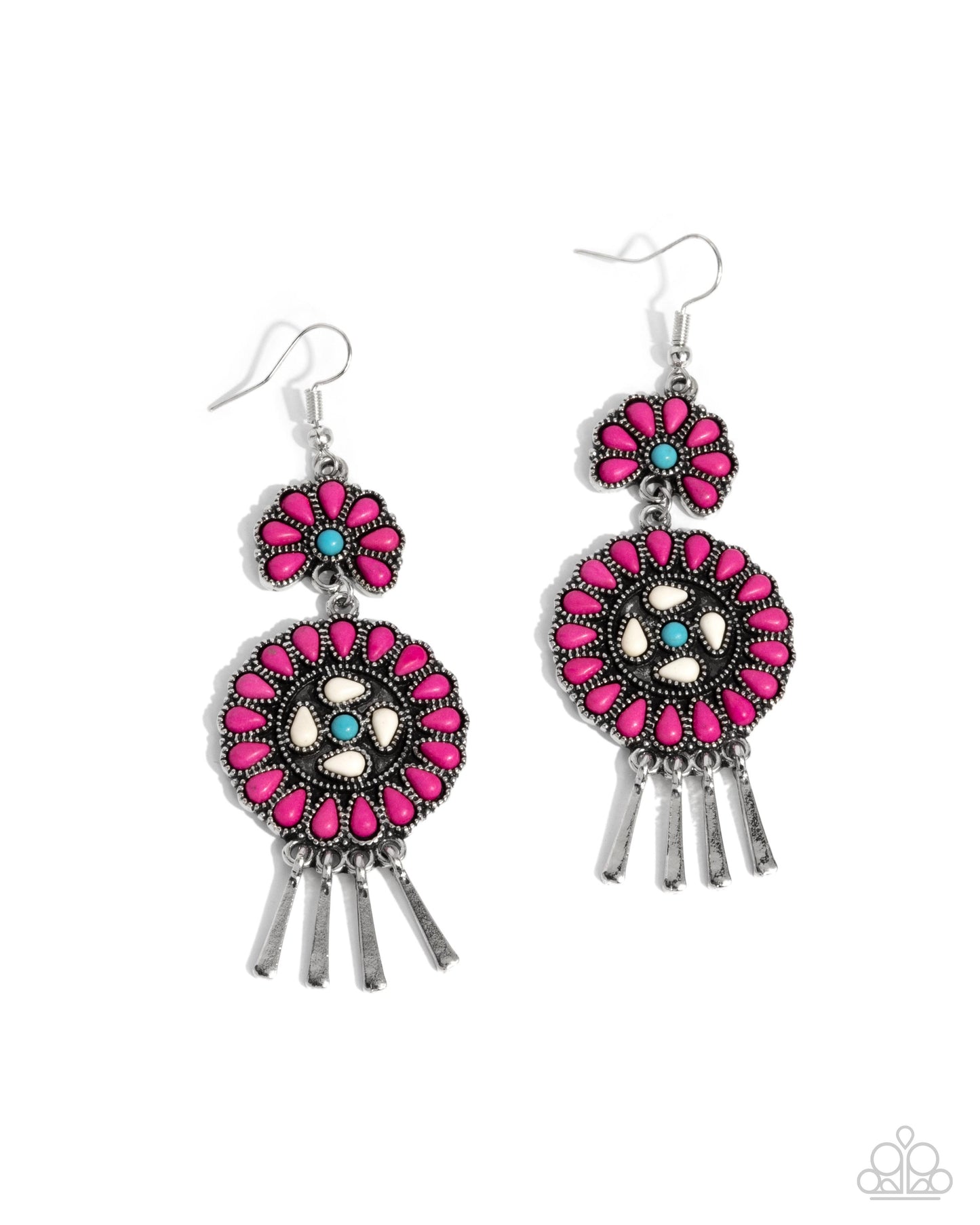 Paparazzi Accessories - Watch The Sunset - Pink Earrings