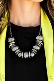 Paparazzi Accessories - Only The Brave - Gunmetal Necklace