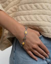 Paparazzi Accessories - Earthy Estate - Yellow Bracelet