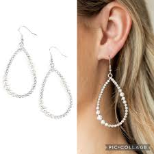 Paparazzi  Accessories - Say No More - White Earring