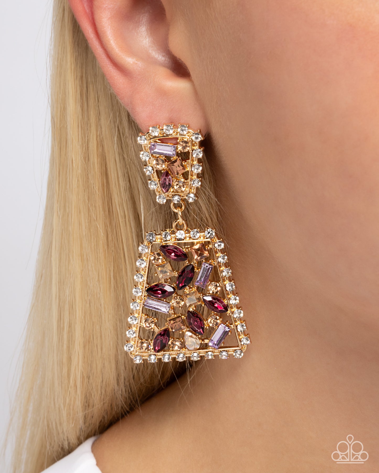 Paparazzi Accessories -  Glistening Gala - Purple Earrings