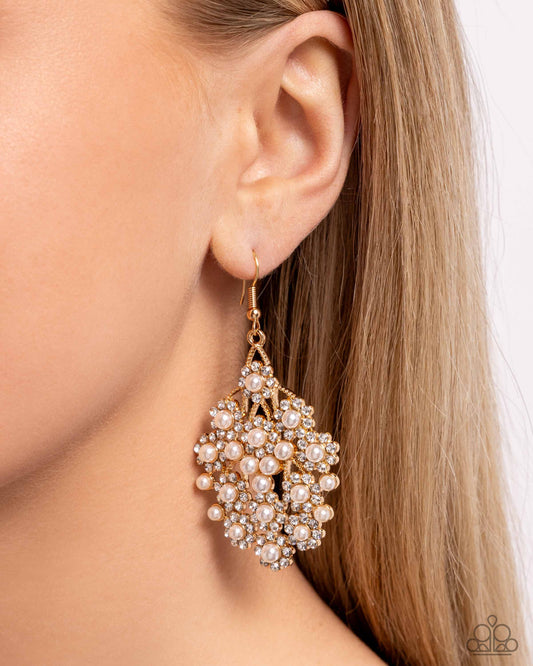 Paparazzi Accessories - Nautical Netting - Gold Earrings