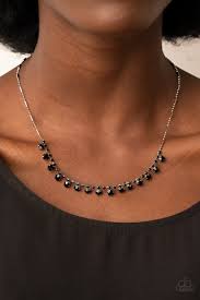 Paparazzi Accessories - Cue the Mic Drop - Black Necklace