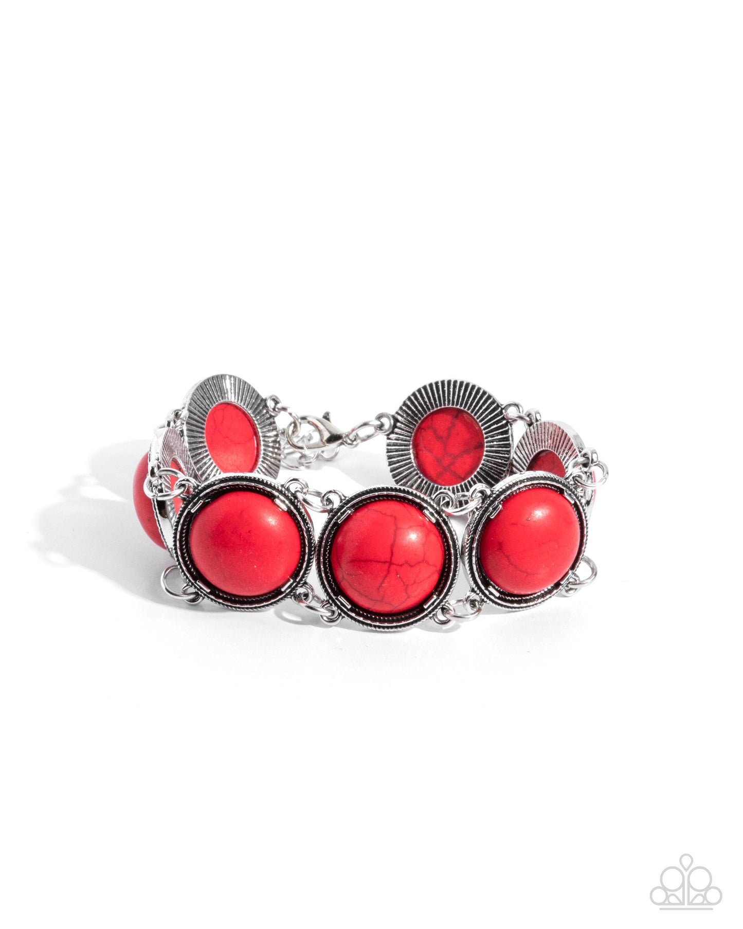 Paparazzi Accessories - Stony Session - Red Bracelet