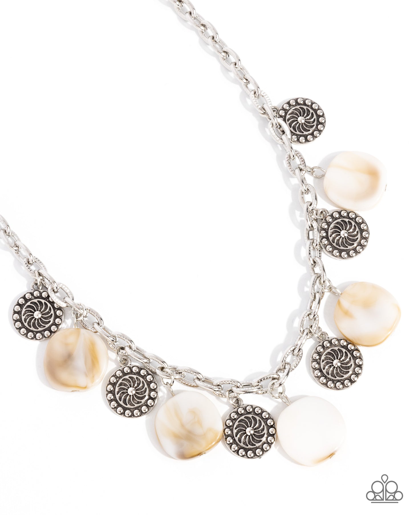 Paparazzi Accessories - Worthwhile Wheels - White Necklace