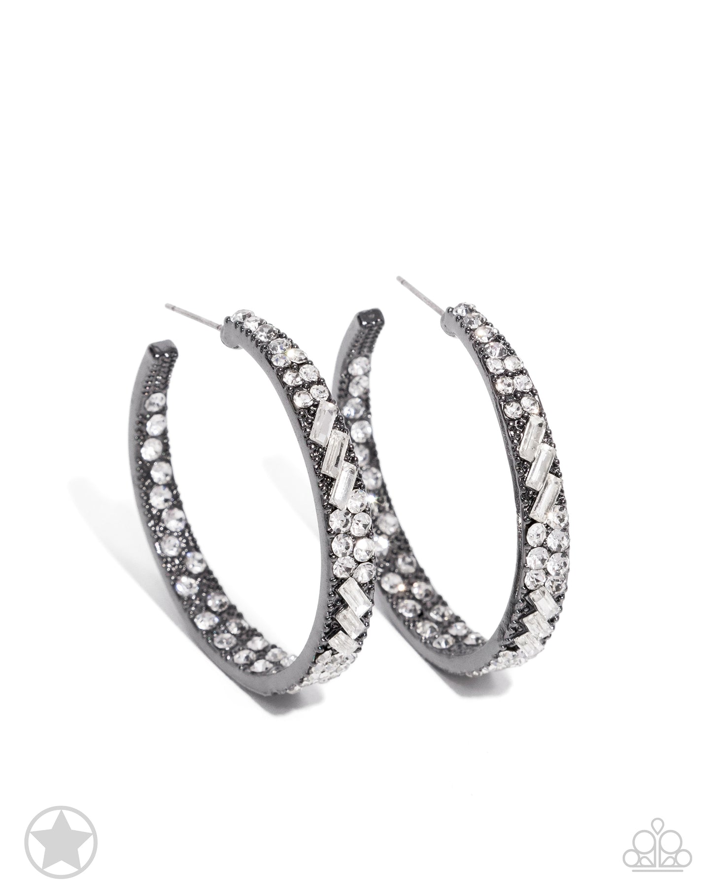 Paparazzi Accessories - GLITZY  By Association - White/GM Earrings