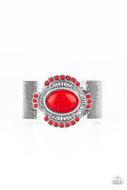 Paparazzi Accessories - Canyon Crafted - Red Bracelet