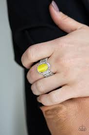 Paparazzi Accessories - Laguna Luxury - Yellow Ring