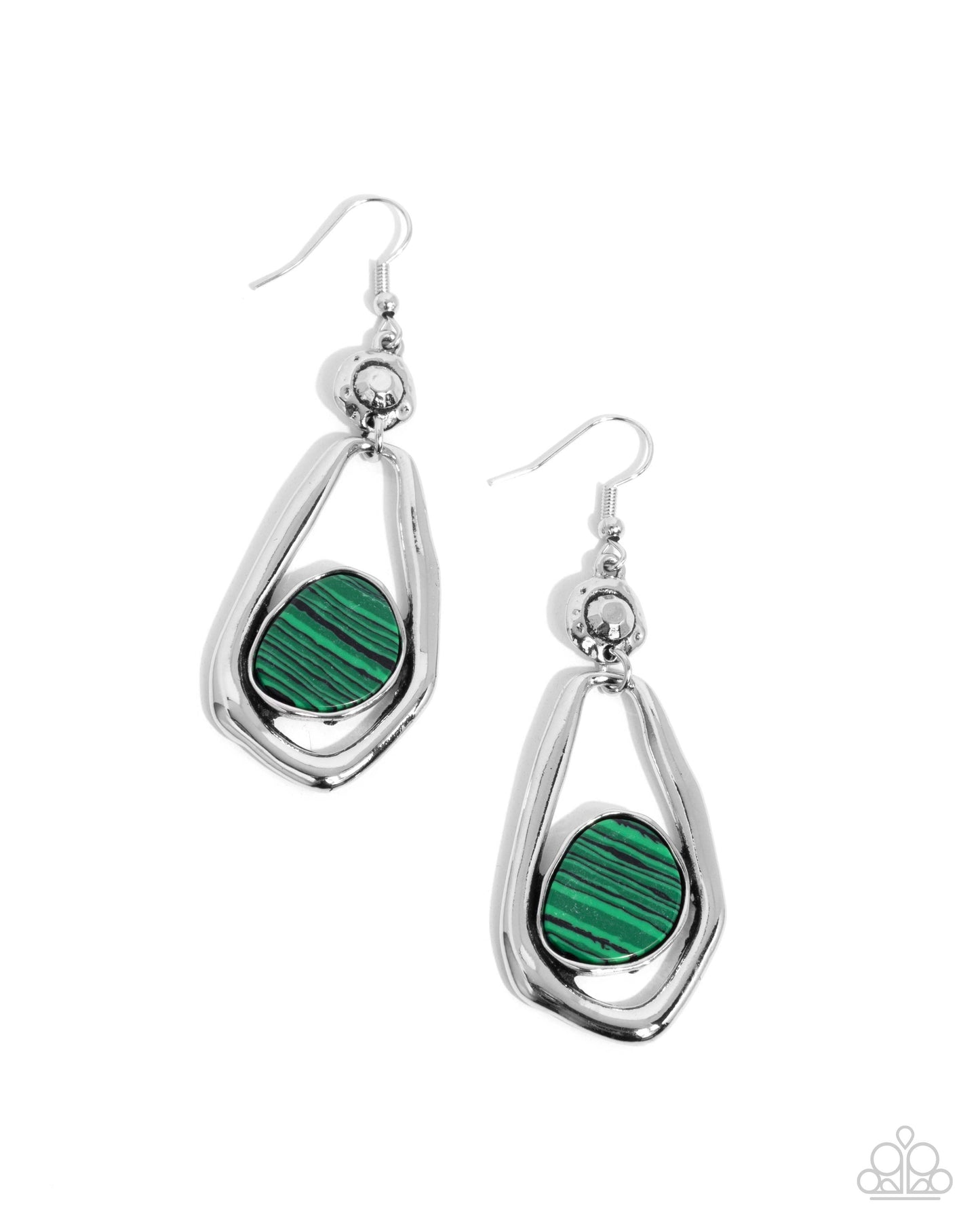 Paparazzi Accessories - Scouting Spirals - Green Earrings