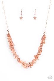 Paparazzi Accessories - Fearlessly Floral - Copper Necklace