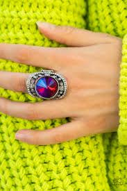 Paparazzi Accessories - Galactic Garden - Pink Ring