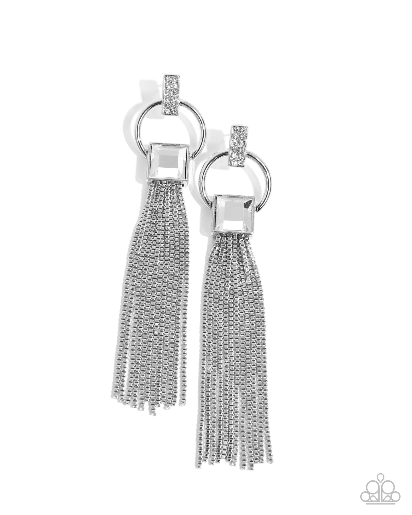 Paparazzi Accessories - Softly Streamlined - White Earrings