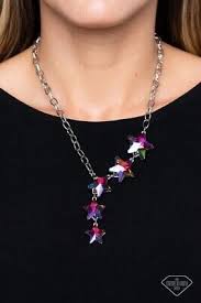 Paparazzi Accessories - Star-Crossed Sparkle - Oil Spill Necklace