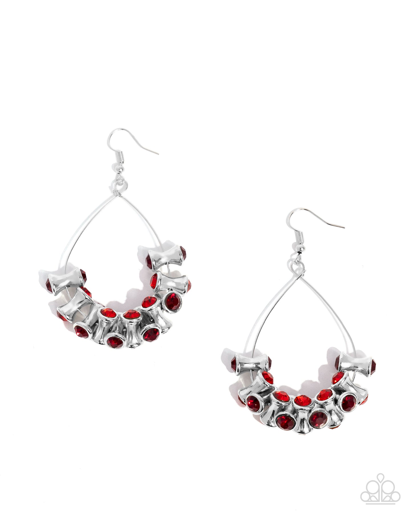 Paparazzi Accessories - Courageous Chandelier - Red Earrings