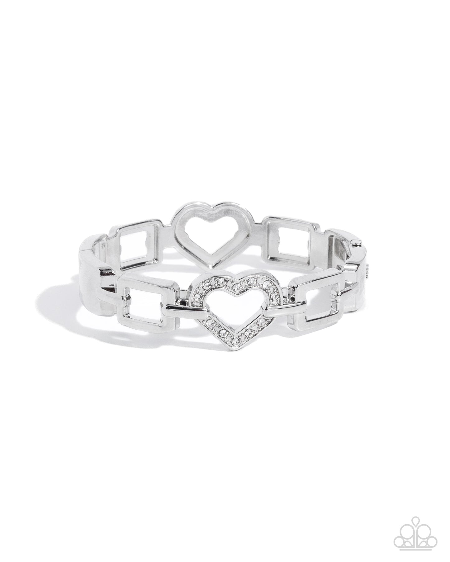 Paparazzi Accessories - Flashy Fondness - White Bracelet