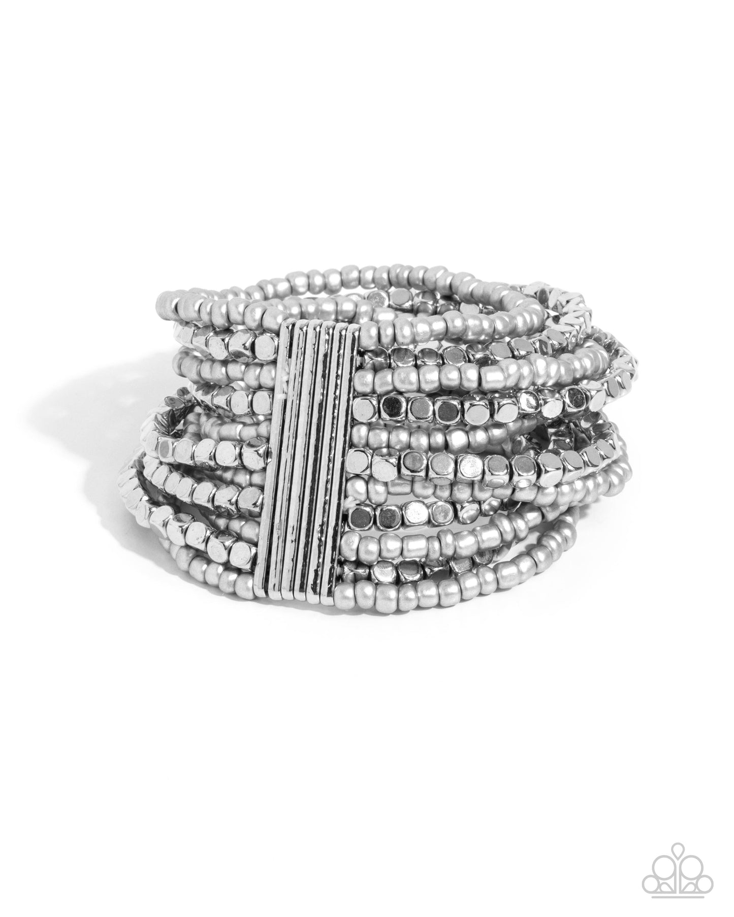 Paparazzi Accessories - Spirited Stack - Silver Bracelet