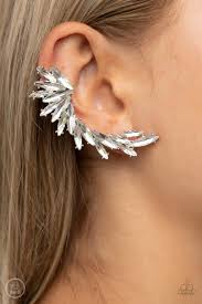 Paparazzi Accessories - Because ICE Said So - White Earrings