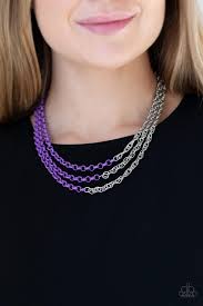 Paparazzi  Accessories - Turn Up The Volume - Purple Necklace