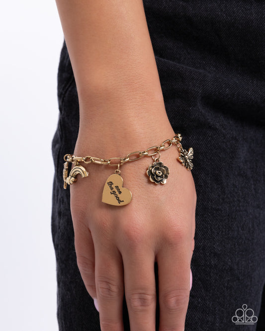 Paparazzi Accessories - Positive Outlook - Gold Bracelet