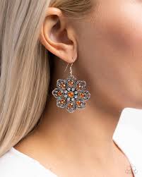 Paparazzi Accessories - Garden Of Love - Orange Earrings