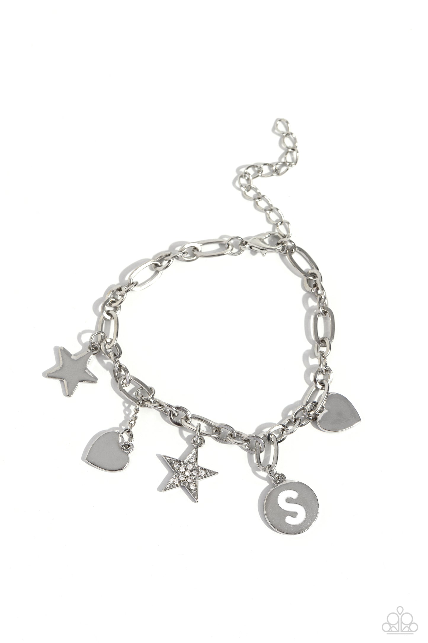 Paparazzi Accessories - Legacy Letters White Bracelet (S)