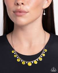 Paparazzi Accessories - Meticulous Majesty - Yellow Necklace