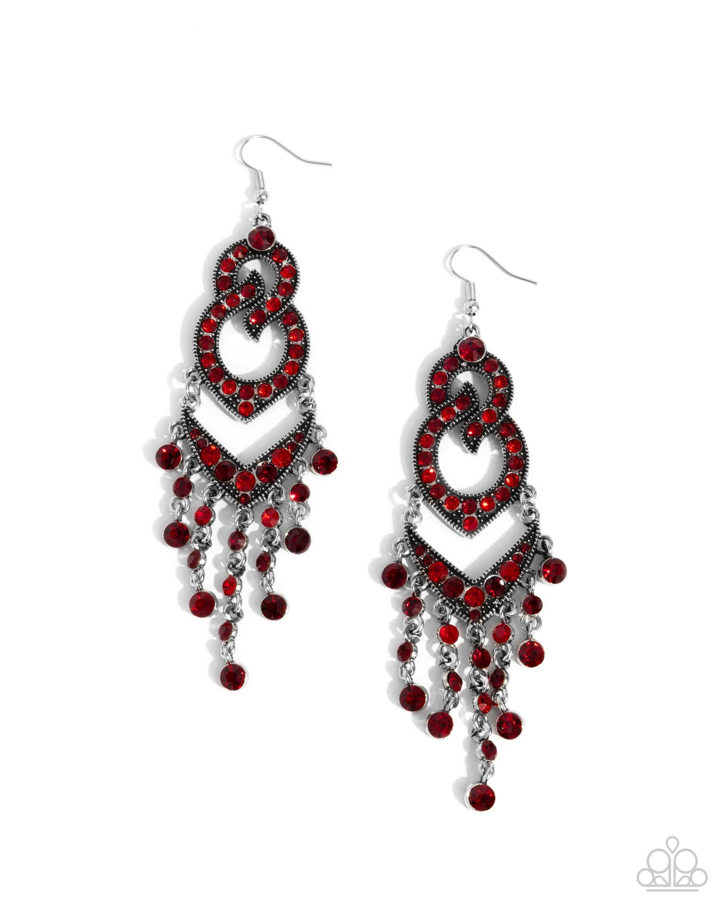 Paparazzi Accessories - Pristine Precipitation - Red Earrings