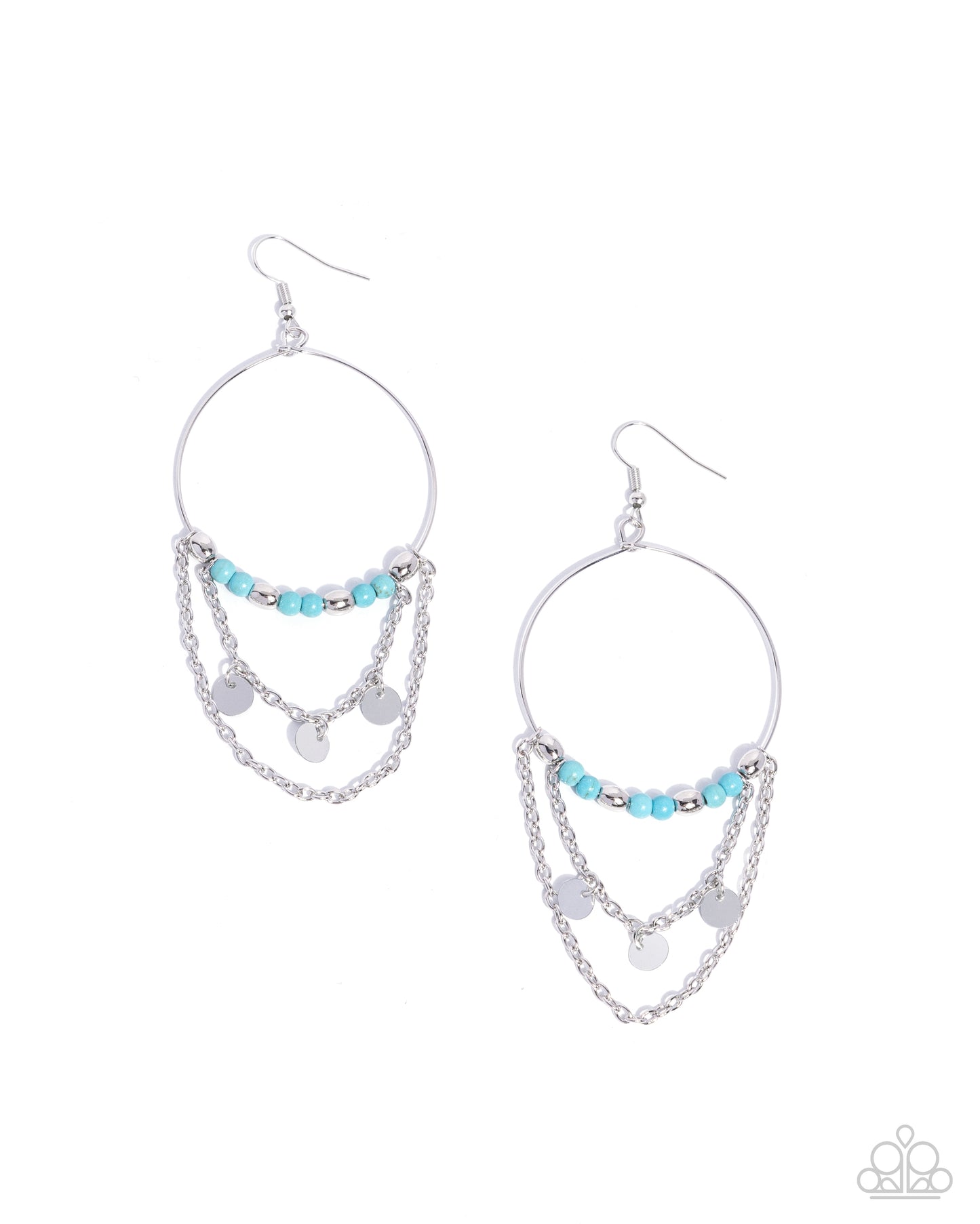 Paparazzi Accessories - Fearless Fringe - Blue Earrings