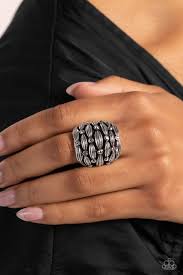 Paparazzi  Accessories - Steadfast Stack - Silver Ring