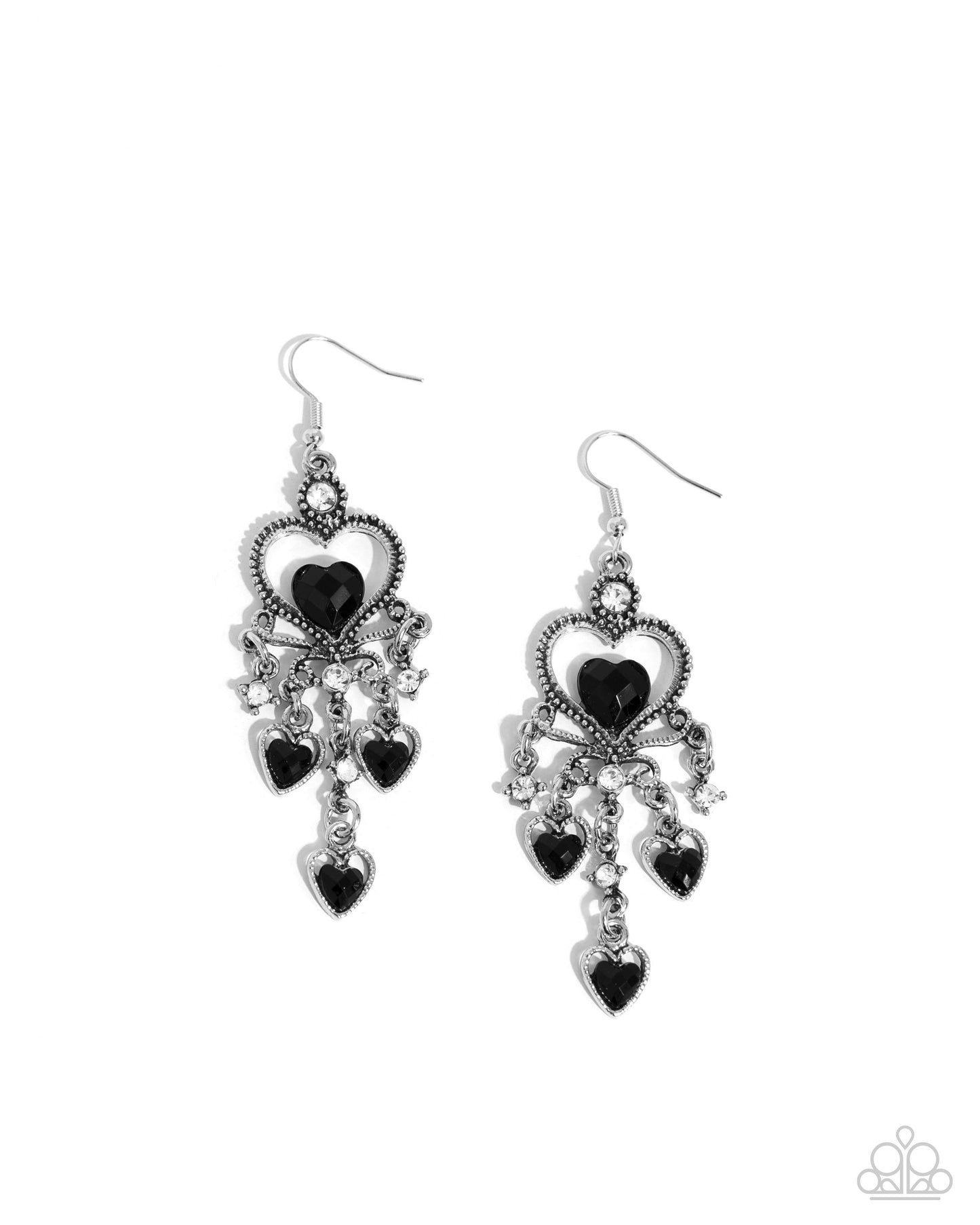 Paparazzi Accessories - Compassionate Chandelier- Black Earrings