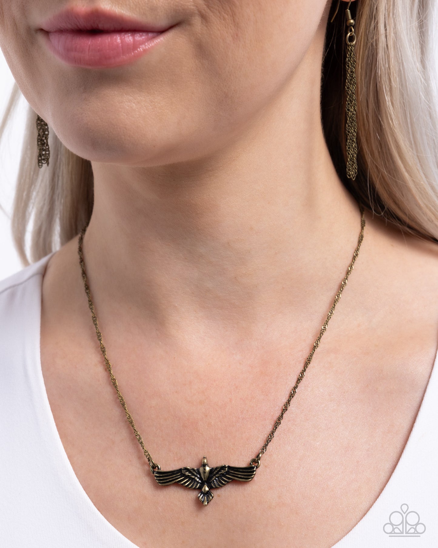 Paparazzi Accessories - Eagle Exception - Brass Necklace