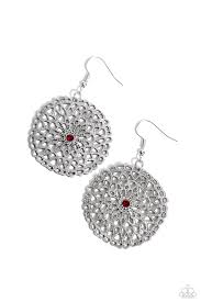 Paparazzi  Accessories - Rolling Radiance - Red Earrings