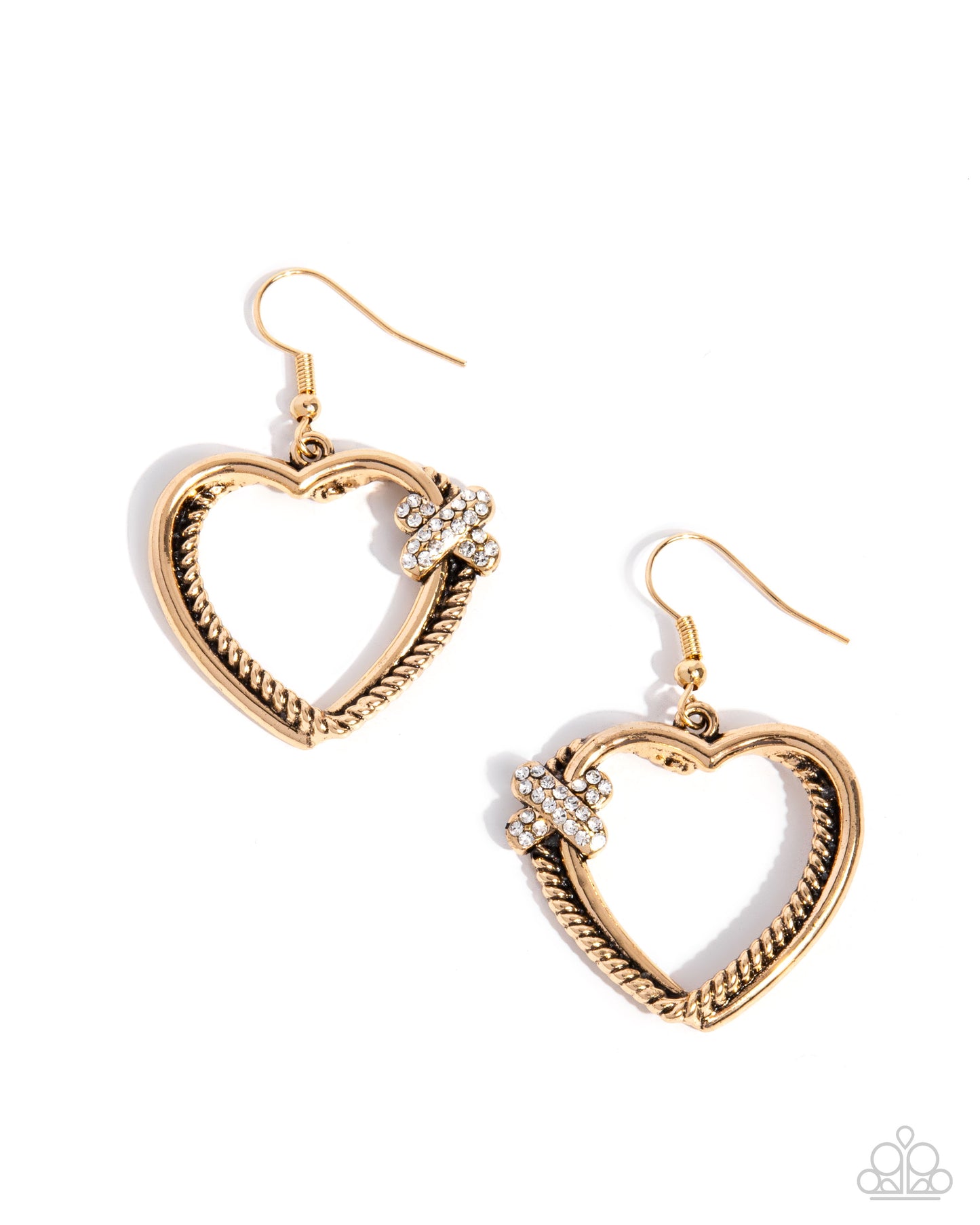 Paparazzi Accessories - Crisscross Courtship - Gold Earrings