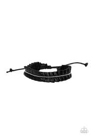 Paparazzi Accessories - Hard To PLEATS - Black Bracelet