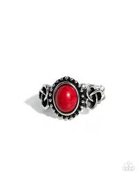 Paparazzi Accessories - Celtic KNOT-Out - Red Ring