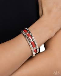 Paparazzi Accessories - Colorful Cadenza - Red Bracelet